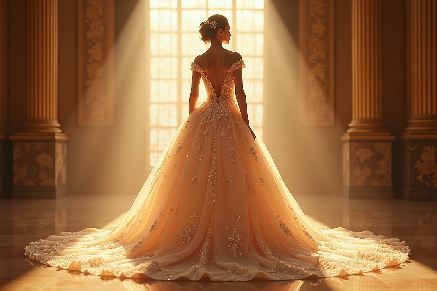 Prinzessinnenkleider für Hochzeit mit Glitzer